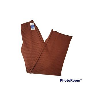 Abound Cherry Rust Ribbed Knit Pants Women's Size Small NWT
